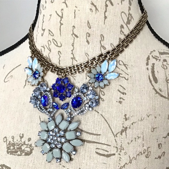 Gorgeous Statement Necklace Crystals Gemstones RARE NWT - Picture 7 of 16